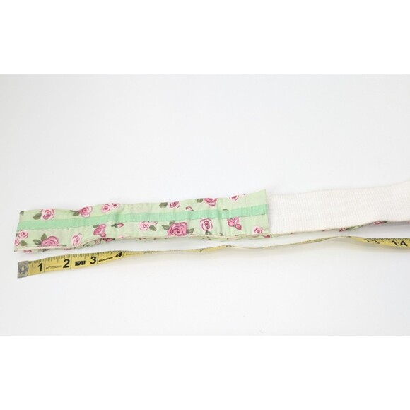 Equine Couture Green Floral Roses Ruffled Equestrian Canvas D-Ring Belt Medium main image 5